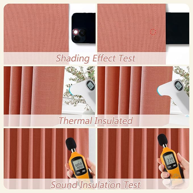Guken 100% Blackout Curtains 90 Inch Length 2 Panels Set - Image 5