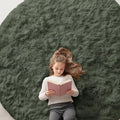 OLANLY Olive Green Round Rugs for Bedroom by OLANLY