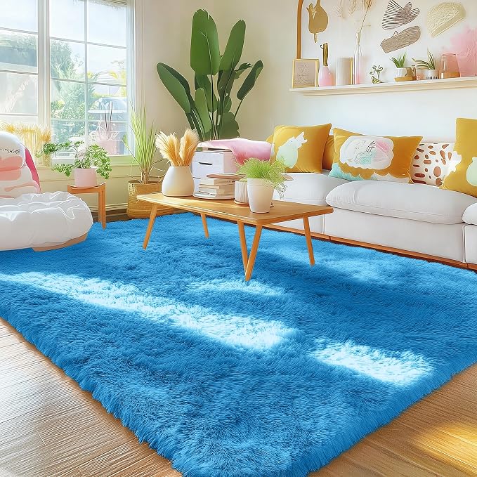 OLANLY Area Rugs for Living Room Bedroom, Machine Washable 4x5.9 ft Soft Fluffy - Image 3
