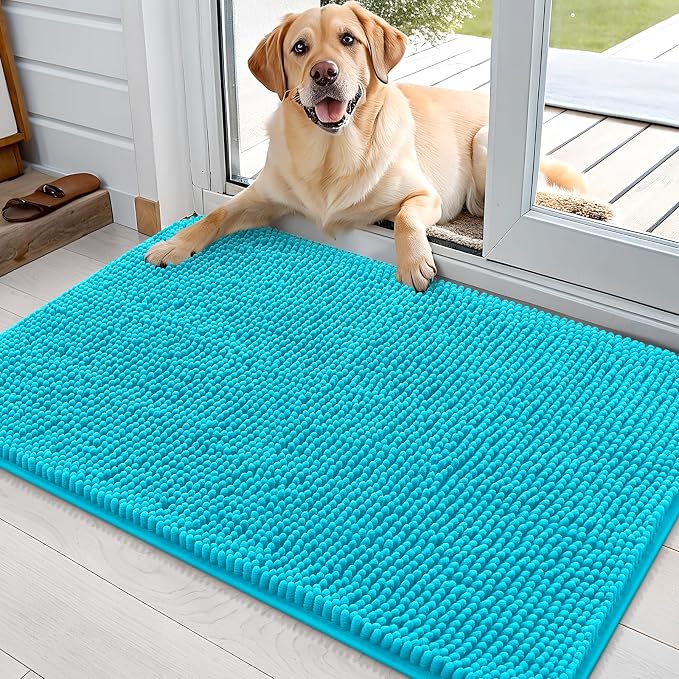 OLANLY Dog Door Mat for Muddy Paws 35x24, Absorbs Moisture and Dirt, Absorbent by OLANLY