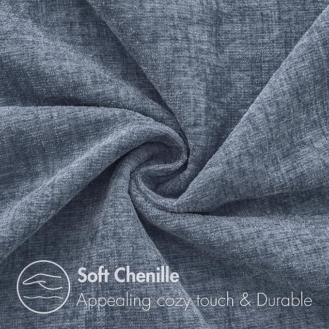 MIULEE Pack of 2 Couch Throw Pillow Covers 12x20 Inch Soft Dark Grey Blue - Image 2