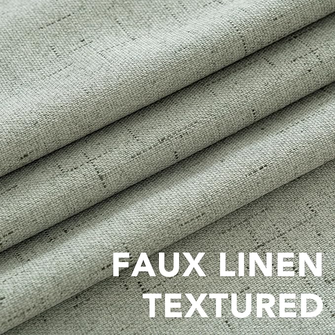H.VERSAILTEX Linen Blackout Curtains 72 Inches Long 100% Absolutely Blackout - Image 4
