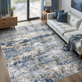 Area Rugs 6x9 for Living Room: Washable Rug Modern Abstract Neutral Soft by pmtsns