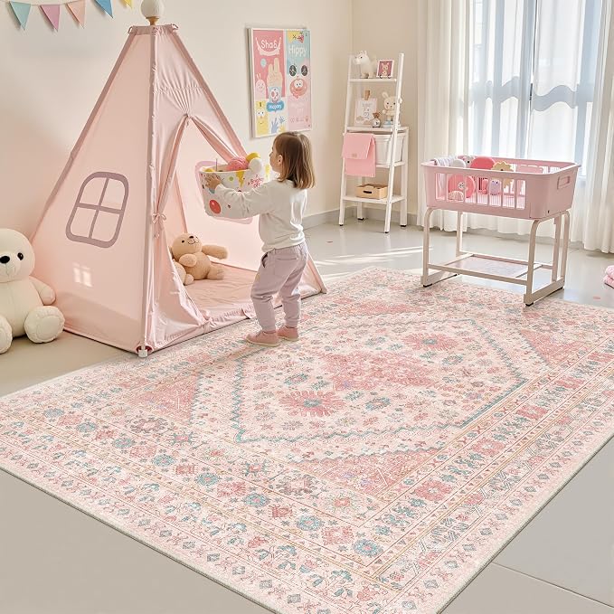 zesthome Pink Rug - Image 4