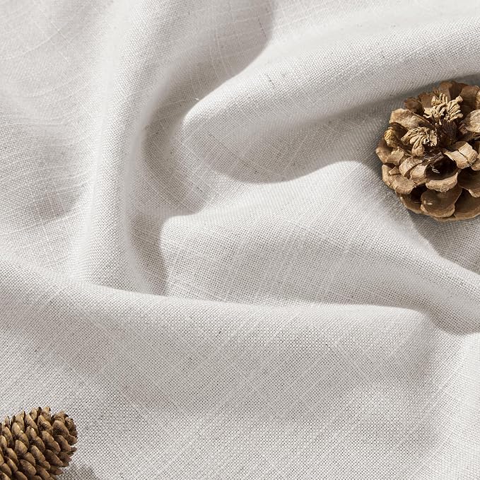 Joydeco Linen Curtains for Living Room, Light Filtering Rod Pocket Back Tab - Image 7