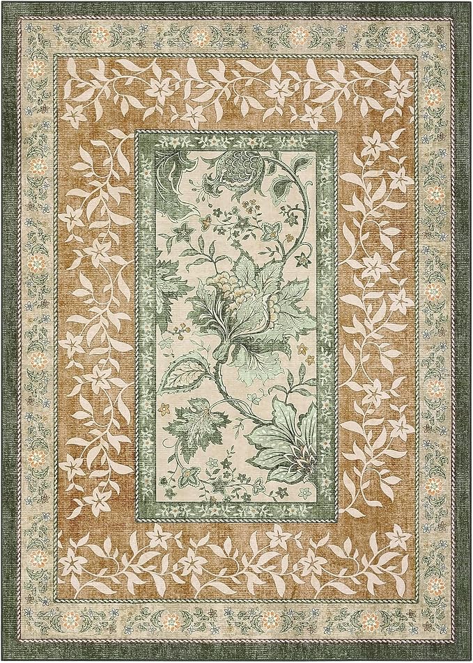 GarveeHome Terracotta Olive Sage Green 2x6 Washable Kitchen Runner Rugs Non - Image 10