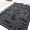 OLANLY Front Door Mat Outside Entrance 33x21, Heavy Duty Sturdy Natural Rubber by OLANLY