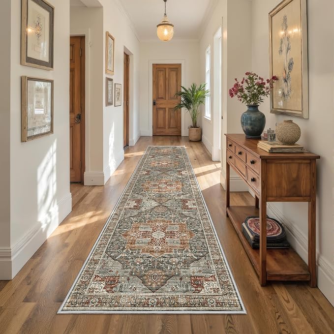 Kitchen Runner Rug Non Slip Washable 2.5x10, Soft Ultra-Thin Entryway Rug - Image 5