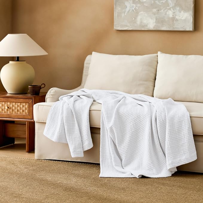 Bedsure 100% Cotton Muslin Throw Blanket Twin XL - Image 8