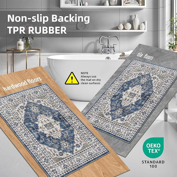 Kitchen Sink Rugs Set 0f 2: Washable Non-Slip Hardwood Floor Mat - Image 6