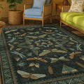 Dark Green Area Rugs 5x7 for Living Room by HazoHaus
