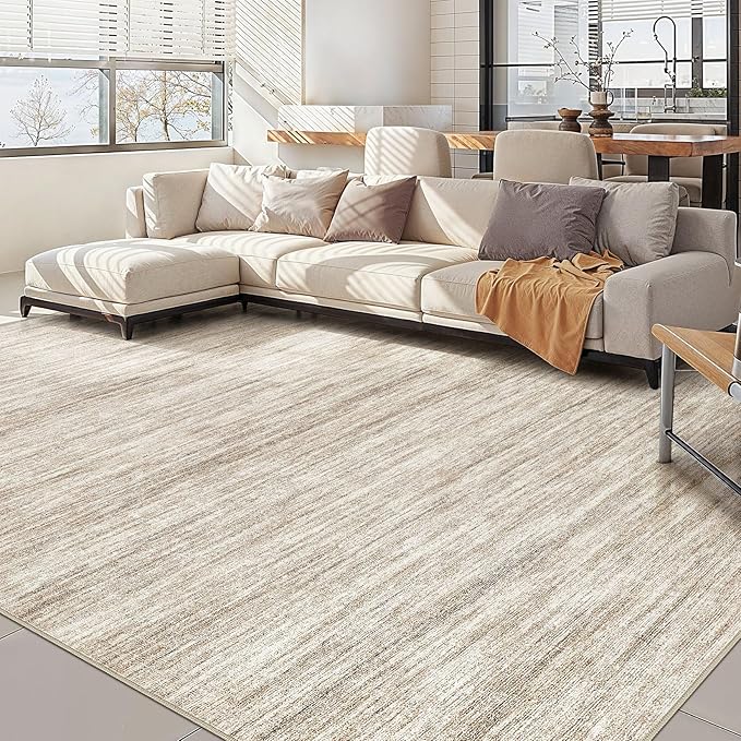 Nakagishi 8X10 Area Rugs Living Room: Washable Large Vintage Rug Neutral by NakagishiAreaRug