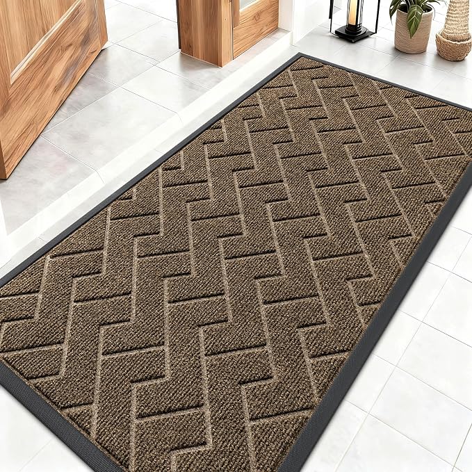 OLANLY Front Door Mat Indoor Outdoor Entrance, Waterproof All-Season, by OLANLY