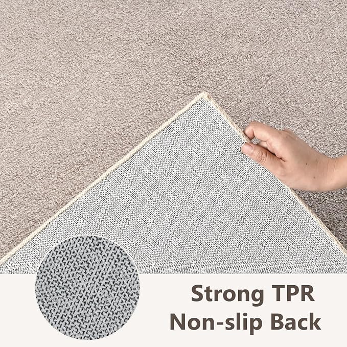 2x10 Oatmeal/White Runner Rug Washable Non-Slip - Image 6