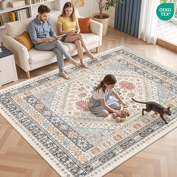 Area Rugs 5x7, Ultra-Thin Washable Rugs - Image 9
