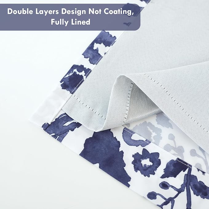 DriftAway Julia Lined Valance Double Layer Thermal Insulated Room Darkening - Image 2