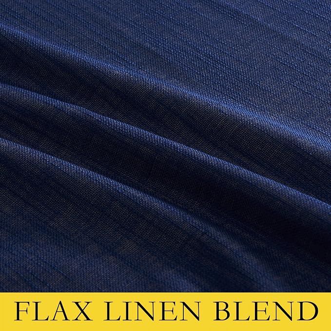 NICETOWN Vintage Open Linen Weave Flax Thermal Curtains, 100% Blackout Curtains - Image 8