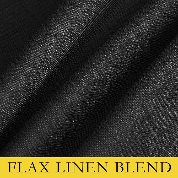 NICETOWN Black Out Linen Curtains, Complete Blackout Shades - Image 7