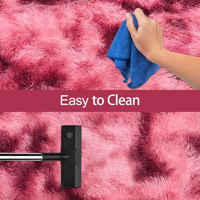 Tie-Dyed Red 2x8 Machine Washable Runner Rugs - Image 7