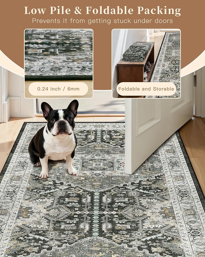 Madane Washable Runner Rug 2x8, Runners - Image 7