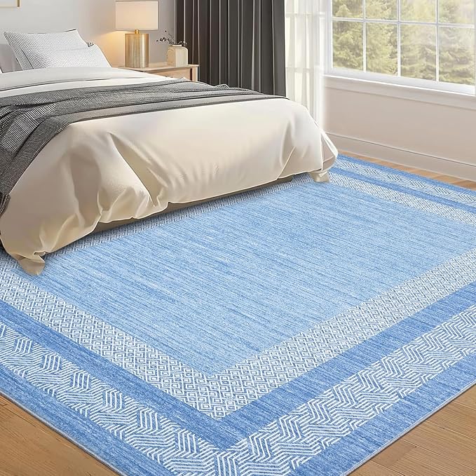 GarveeHome Small Bedroom Area Rug 3x5 Bordered Area Rug by GarveeHome