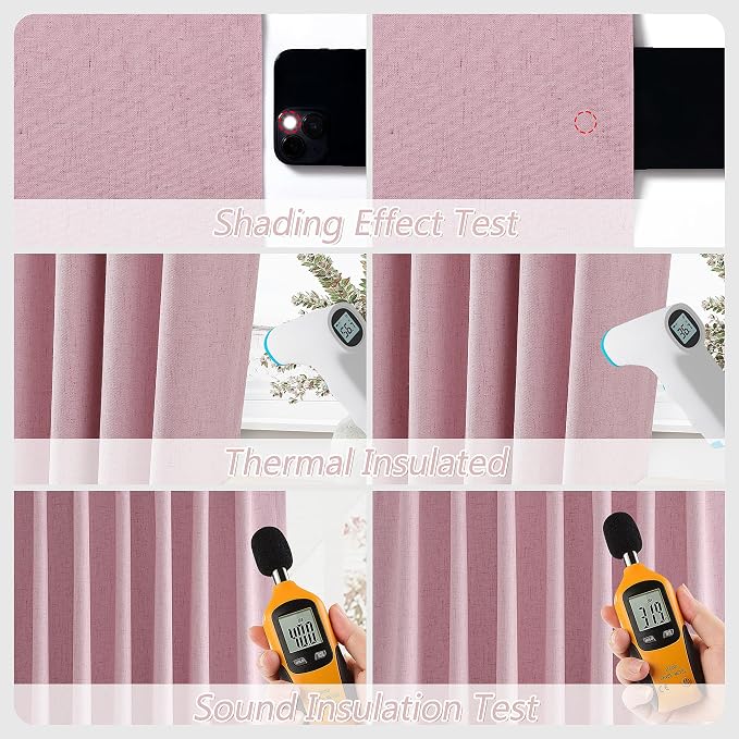 Guken 100% Blackout Curtains 120 Inch Length 2 Panels Set - Image 5