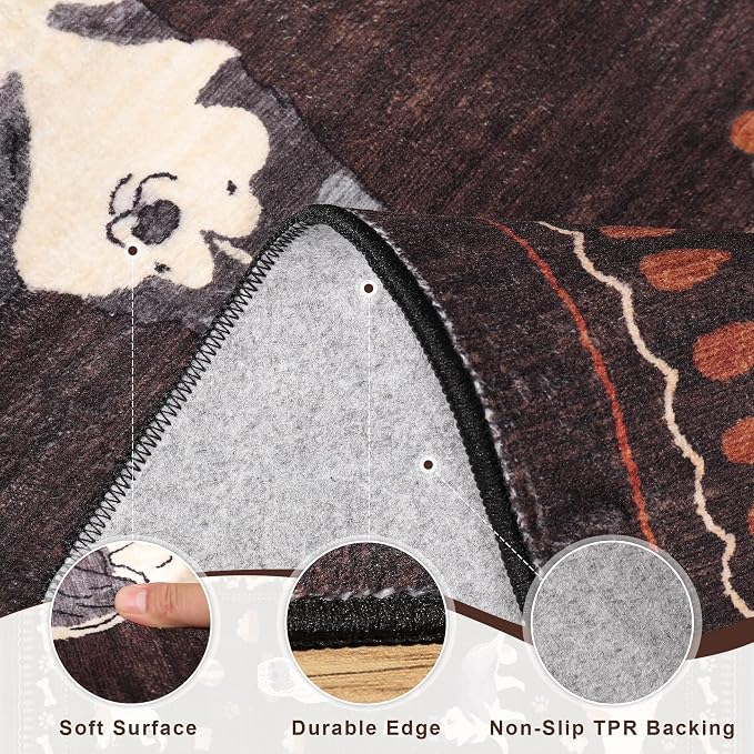DUKINO 4x6 Area Rug, Washable Dog Rug - Image 6