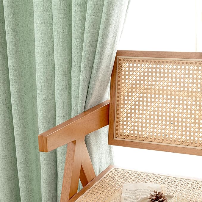 YoungsTex Sage Green Linen Curtains - Image 6