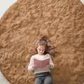 OLANLY Khaki Round Rugs for Bedroom by OLANLY
