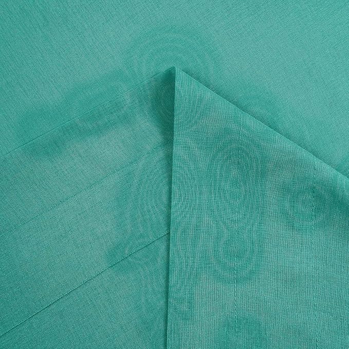 DWCN Teal Sheer Curtains for Kitchen Windows - Image 4