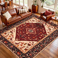 SERISSA 5x7 Boho Area Rug, Washable Non-Slip Rugs by SERISSAHomeDecorCollection