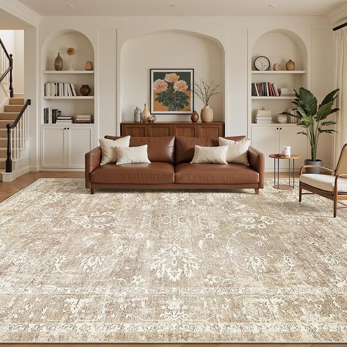 Madane 9x12 Area Rugs for Living Room, Machine Washable Rug by Madane