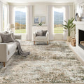8x10 Area Rugs for Living Room, Washable Modern Abstract Large Area Rug Neutral by XLUEZ