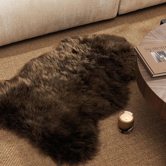 Ashler Faux Fur Rug, Fluffy Shaggy Area Rug, Ultra Soft 2 x 3 Feet Sheepskin Fur - Image 3