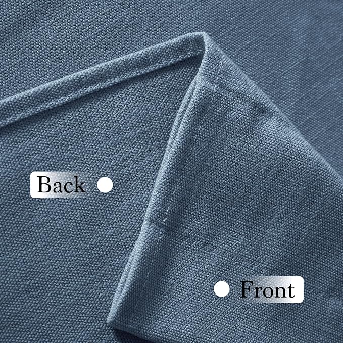 RYB HOME Kitchen Curtains Valances Faux Linen Blended Privacy Protect Shabby - Image 4