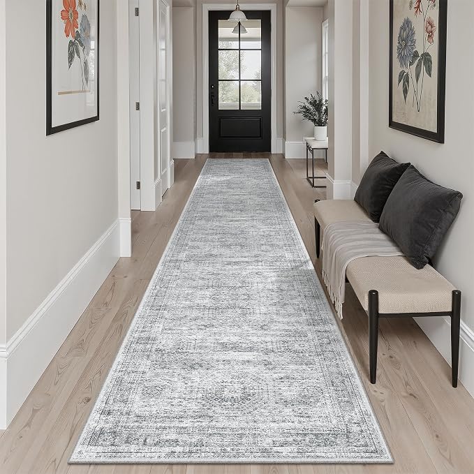 Runner Rug 2x12 Washable Non-Slip Hallway Runner Rugs - Image 2