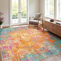 Washable Area Rugs 4'x6' Non-Slip Modern Abstract Soft by RELEANY
