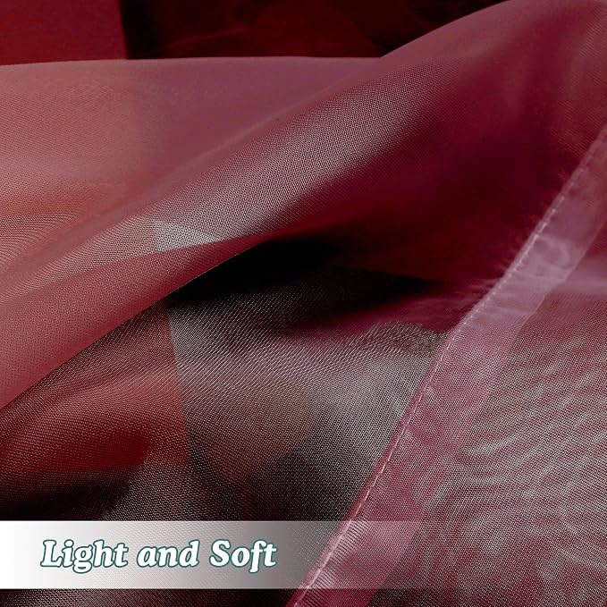 Chyhomenyc Burgundy Sheer Valances - Image 8