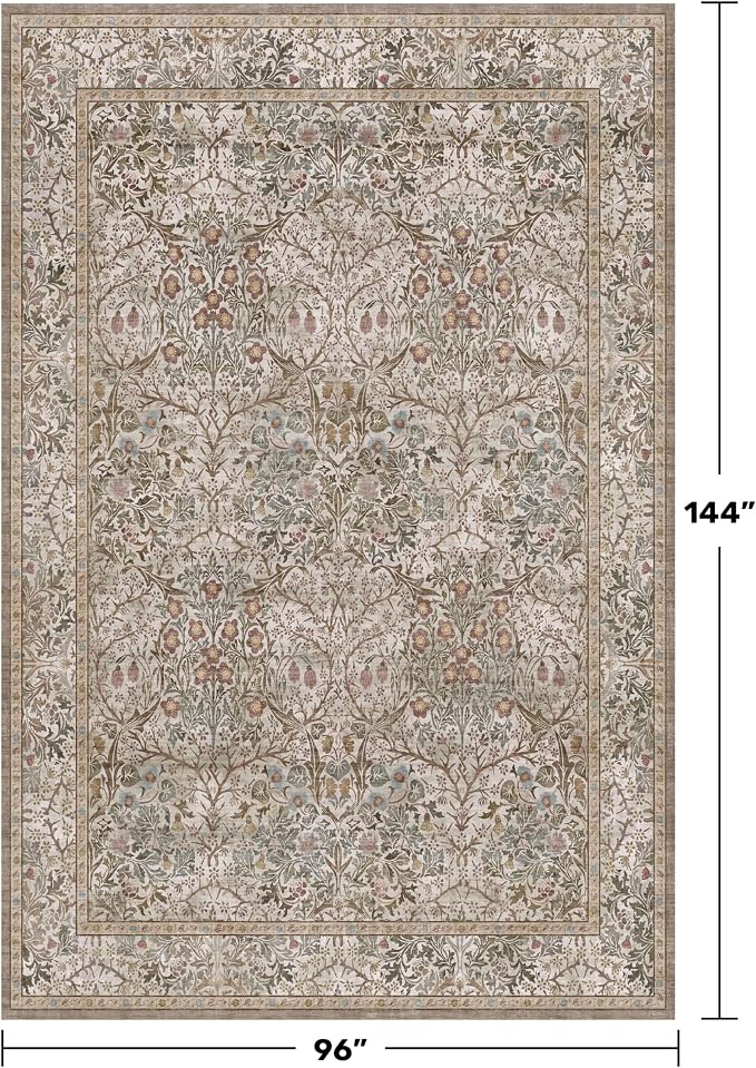 Washable 8x12 Large Living Room Area Rug - Image 2
