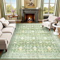 Lofus 8x10 Area Rug for Living Room, Light Green Washable Area Rugs by Lofus