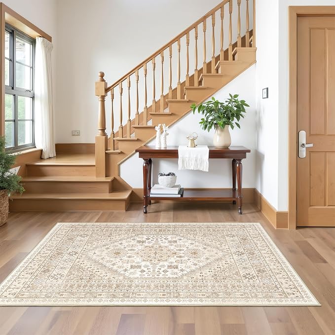 3x5 Washable Area Rug for Entryway, Kitchen Rugs Non Slip for Dining Room - Image 5