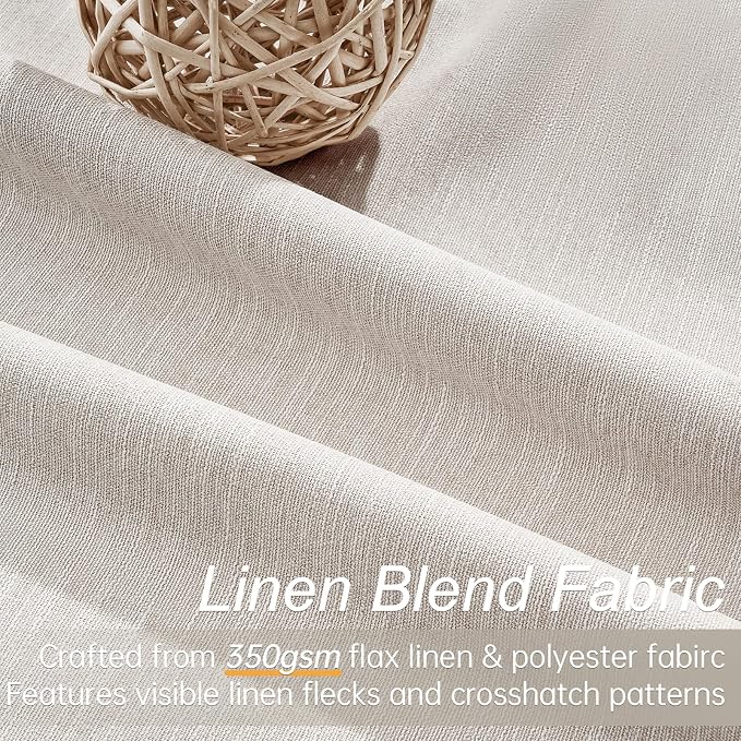 92 Inch Long Curtains Blackout 2 Panels, Custom Made Modern Neutral Soundproof - Image 2