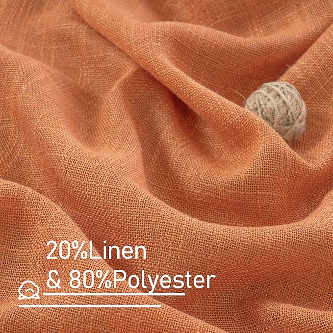 LAMIT 36 Inch Length Linen Curtains - Image 2