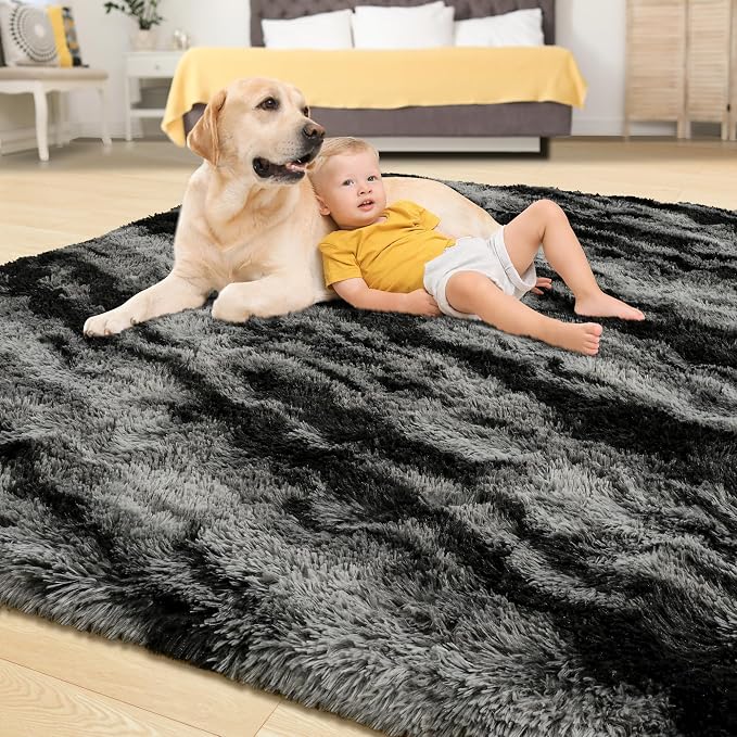 Tepook Fluffy Large Rugs for Living Room, Shag Area Rug 6x9 Soft Carpet for - Image 4