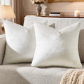 GIGIZAZA Beige Pillow Covers 24x24: Pack of 2 Throw Pillows Soft Solid Covers by GIGIZAZAFocusingonhomedecoration