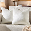 GIGIZAZA Velvet Pillow Covers 18x18: Pack of 2 Throw Pillows Soft Solid Covers by GIGIZAZAFocusingonhomedecoration