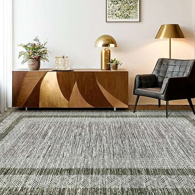GarveeHome Small Bedroom Area Rug 3x5 Bordered Area Rug by GarveeHome