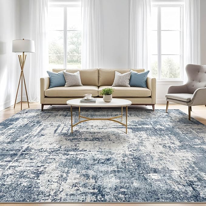 LOONGRUG 7x10 Area Rug Washable Large Neutral Modern Living Room Rugs | - Image 5