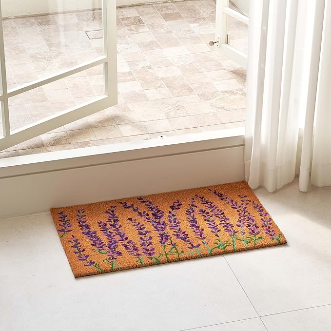 KANKUN Coco Coir Door Mat with Heavy Duty Backing, Welcome Doormat, Doormat - Image 2