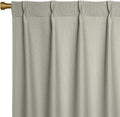 Joydeco Greyish White Pinch Pleated Thick Linen Curtains 90 Inch Long 2 Panel by JOYDECO